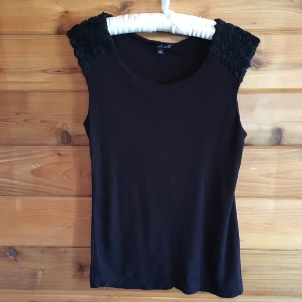 Willi Smith Black Sleeveless Top Size Large